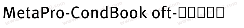 MetaPro-CondBook oft字体转换